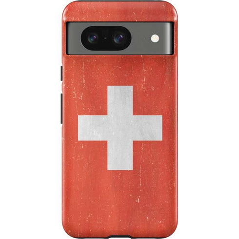 Switzerland Flag Distressed Google Pixel 8 Impact Case